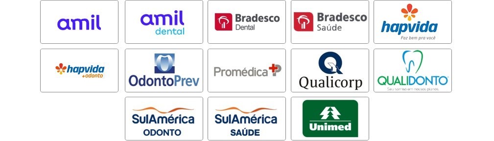 AMIL,BRADESCO SAÚDE, SUL AMÉRICA SAÚDE, UNIMED LESTE FLUMINENSE, UNIMED RIO, UNIMED SEGUROS